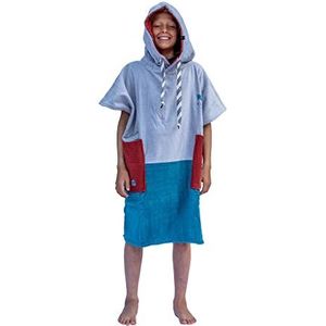 ALLIN J Crew Poncho Junior (9-15 Ans) OU XXS/XS, Marin Sky/Navy/Brick Waffle, 9 to 15 Years Old Or