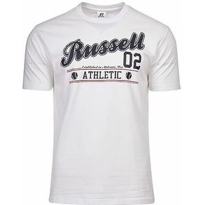 RUSSELL ATHLETIC Bases-s/S Crewneck T-shirt heren, Wit.