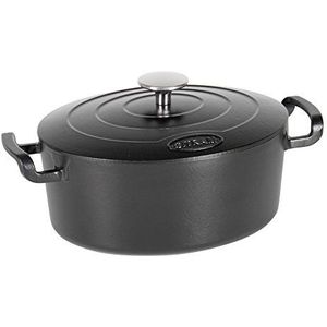 Sitram 711091 braadpan ovaal gietijzer 4 l zwart