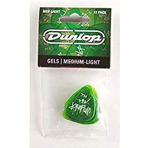 Dunlop Gel M/Light Plectrum, groen (12 stuks)