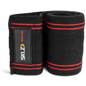 SKLZ Unisex Pro Knit Hip Band Fitness, Zwart, Rood, Maat M