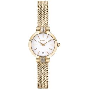 Breil Horloge uit de Soul collectie, kwartsuurwerk, slechts tijd, 2 uur en armband van staal voor dames, goud-wit, Taille Unique, armband