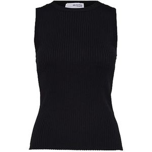 Selected Femme Haut en tricot sans manches pour femme, Noir, XL