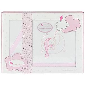 Interbaby Coraline wintersprei voor auto, babyzitje (rugleuning + werkblad + kussensloop) (Bear Sleeping BCO roze)