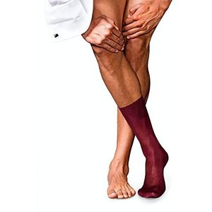 FALKE Heren sokken nr. 4 zijden sokken zwart zonder patroon ademend dun effen met hoogwaardige materialen 1 paar, rood (Barolo 8596)