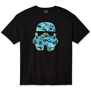 Star Wars - Hula Helmet Men's Crew Neck T-Shirt Black 2XL, Noir, XXL