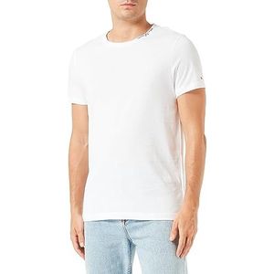Tommy Hilfiger T-shirt à Col avec Logo Tommy S/S Homme, blanc, XXL