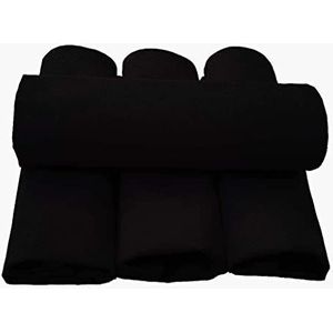 Set van 4 hoogwaardige stoffen servetten van 100% katoen, kleur en maat naar keuze (4 stoffen servetten - 45 x 45 cm, zwart)