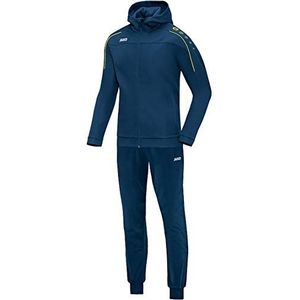 JAKO Classico trainingspak kinderen polyester met capuchon, nachtblauw/citro, 164, M9450, night blue/lime