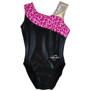 Obersee Gymnastiekpak voor meisjes, luipaard, roze, Cl Child (8-10 jaar), Roze Luipaard Print