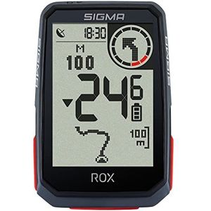 SIGMA SPORT ROX 4.0 zwart, draadloze gps en navigatie met gps-ondersteuning, outdoor gps-navigatie met hoogtemeter