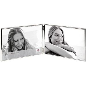 walther design Chloe fotolijst voor dubbel formaat, 9 x 13 cm, zilverkleurig
