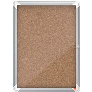 Nobo Prikbord, kurk, afsluitbaar, 4 x A4, Premium Plus, bruin, 1902561
