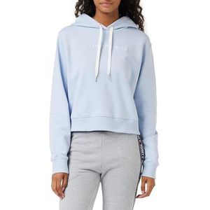 Tommy Hilfiger Reg Frosted Corp Hoodie met logo voor dames, Breezy Blue