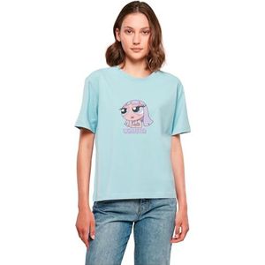 Miss Tee Whatever Tee T-shirt décontracté en coton pour femme Imprimé sur le devant Coupe décontractée Tailles XS à 5XL, Turquoise, 5XL