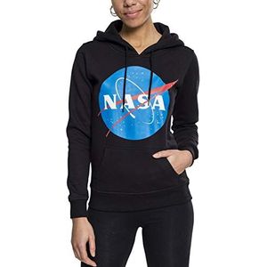 Mister Tee Nasa Insignia streetwear hoodie sweatshirt voor dames, zwart, grijs, XS-XL, zwart.