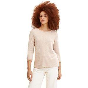 TOM TAILOR Sweatshirt voor dames met trekkoord, 30935 - Zwart Wit Structuur Design
