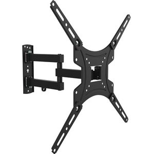 Atlantis P022-E15SBH tv-muurbeugel draaibaar, wandhouder voor tv van 13 inch tot 60 inch, max. 30 kg, max. VESA 400 x 400; verticale helling +/- 12° 180° draaibaar uitbreidbaar tot 36,5 cm.