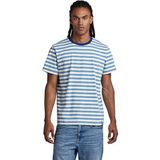 G-STAR RAW Essential Stripe Loose T-shirt voor heren, meerkleurig (Milk/Deep Wave Stripe D281-g012), L, meerkleurig (Milk/Deep Wave Stripe D281-g012)