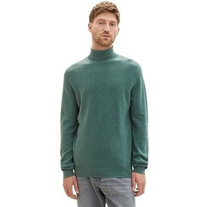 TOM TAILOR 1038241 heren sweater, 32619 - Groene stofmix