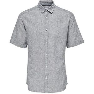 ONLY & SONS Onscaiden Ss Linen Noos T-shirt voor heren, blauwe jurk