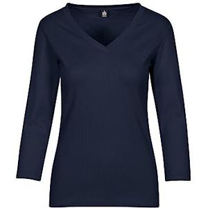 Trigema Dames 3/4 lange mouwen shirt, Navy Blauw