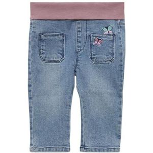 s.Oliver Pantalon en jean unisexe pour bébé avec taille rabattue, 56z6 bleu, 74