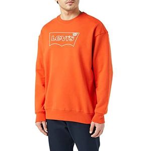 Levi's Relaxed T2 Graphic Crew Trainingspak voor heren, Bw Outline Crew Red Clay