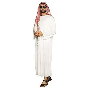 Boland - Kostuum Prins Saudique tuniek en sjaal met hoofdband voor heren, Arabisch eiken, kostuum voor carnaval en themafeest