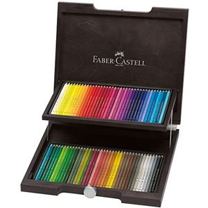Faber-Castell 110072 polychromos kleurpotloden in houten koffer in 72 verschillende kleuren