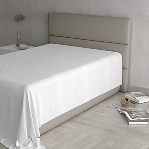 MAX COLOR Bedlaken, 100% katoen, effen, wit, vierkant, 180 x 300 cm