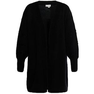 jopida Cardigan long pour femme, Noir, M-L