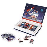 Janod Magneetboek Cosmos - Maak de knapste ruimtevaartuigen! | 18 voorbeeldkaarten + 52 magneten | Geschikt voor kinderen van 3-8 jaar