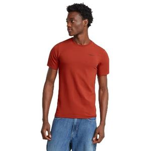 G-STAR RAW Slim Base R T Ss T-shirt voor heren, Rood (Rusty Red D19070-c723-a923)