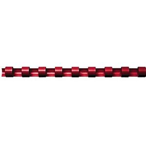 Fellowes Plastic Combs- Round Back kunststof rug, 14 mm, rood, 25 stuks