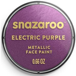 Snazaroo - Verf voor gezicht en lichaam, make-up voor gezicht en bekleding, voor kinderen en volwassenen, 18 ml, kleur elektrisch violet