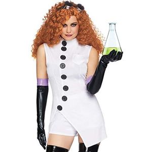 Leg Avenue Sexy Mad Scientist kostuum voor volwassenen, wit, S (EUR 36-38), dames, wit, S (EUR 36-38), Wit.