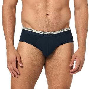 EMPORIO ARMANI Pantalon en coton stretch pour homme avec logo passepoilé, bleu marine, S, Marine, S