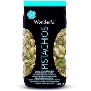Wonderful Pistachios & Almonds zoutvrije pistachenoten 250 g, gerijpt onder de Californische zon