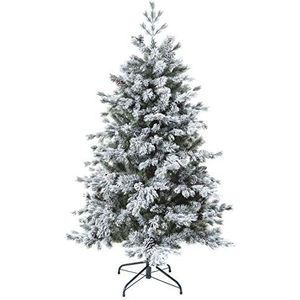 FEERIC CHRISTMAS - Kunstkerstboom, groen gevlokt, besneeuwd, premium kwaliteit, hoogte 180 cm, collectie Yukon