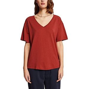 ESPRIT 043ee1k325 T-shirt voor dames, Terracotta