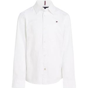 Tommy Hilfiger Solid Stretch Poplin Shirt L/S Kb0kb06965 Vrijetijdshemden voor jongens, Wit