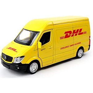 TURBO CHALLENGE - DHL vrachtwagen - deur openbaar - DHL - geel - 850318 - retro wrijving - metaal - vanaf 3 jaar