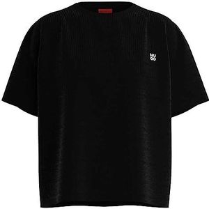HUGO Naiani Pyjama T-shirt pour femme, Noir 1, XS