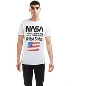 Nasa T-shirt voor heren, wit (wit), maat XL, Wit (wit wit)