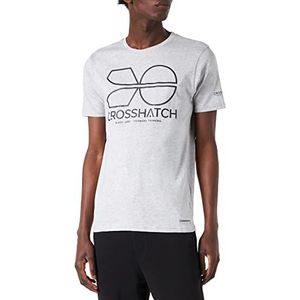 Crosshatch Novello T-shirt voor heren, grijs gemêleerd, S, Grijs Chinees