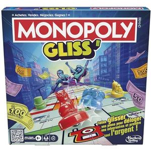 Monopoly Gliss', Familie groepsspel voor kinderen, tieners en volwassenen, vanaf 8 jaar, 2 tot 8 spelers, 20 minuten gemiddeld, snel spel