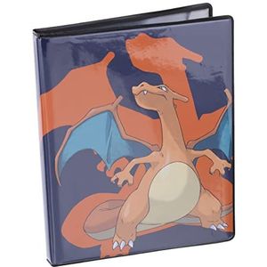 Pokemon Ultra PRO: Charizard - Portfolio notitieboek kaarthouder | AcHardlinesssoire | Capaciteit 80 kaarten | 10 pagina's | 4 hoezen | Blauw