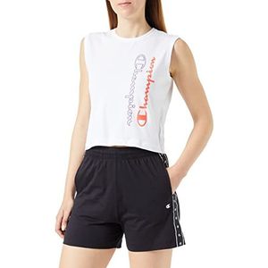 Champion Athletic C-sport Quick Dry Vertical Logo S/S Tanktop voor dames, Wit.