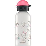 SIGG All My Friends drinkfles voor kinderen (0,4 l), kleine, BPA- en oplosmiddelvrije fles met veiligheidssluiting, zeer robuuste aluminium drinkfles